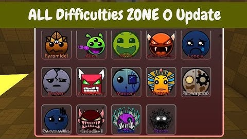 ALL Find the Geometry Dash DIFFICULTIES ZONE 0 [ REVAMP Update Roblox ]
