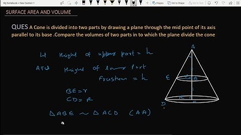 A Cone is Divided into 2 Parts by Drawing Plane through mid point of it