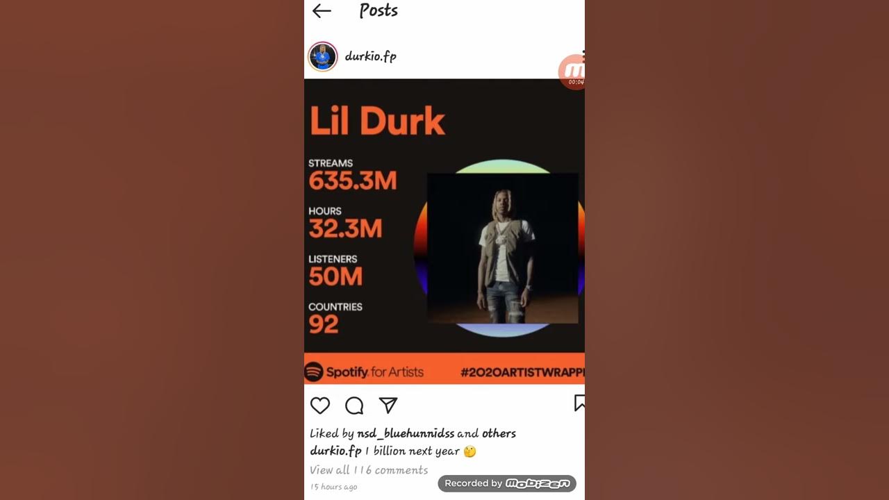 LIL DURK SPOTIFY STREAMS REVEALED YouTube