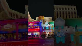 Las Vegas Strip Night Lights✨ Palazzo to LINQ 🌃 #LasVegas #VegasStrip #NightLights #VegasVibes #4K