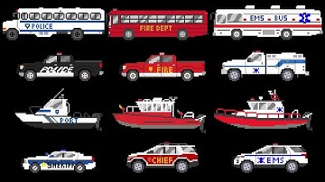 Emergency Vehicles 3 - Rescue Buses & Trucks - Fire, Police & Ambulance - The Kids