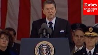 FLASHBACK: President Reagan Speaks At Veterans Day Ceremony At Arlington National Cemetery In 1985