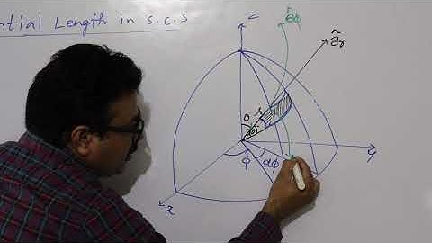 Vector calculus: Spherical Coordinate System | Differential length area and volume
