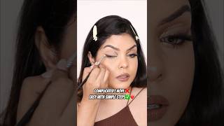 Brown Eyeshadow with Gold Glitter Eye makeup in easy steps ✨#ytshoppingxnykaa