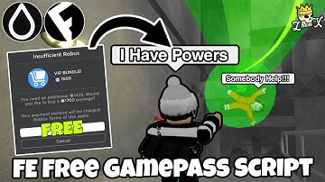 FE Get All Gamepass Script OP | Hydrogen • Fluxus