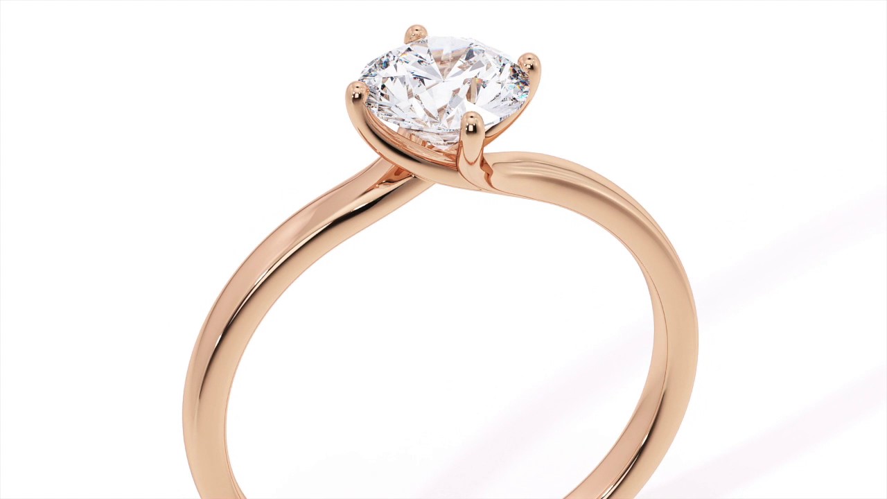 ABBRACCIO - Round Diamond Engagement Ring (RB-H749-R) - YouTube