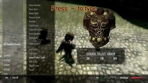 How to get all armors and weapons in Skyrim using cheat codes
