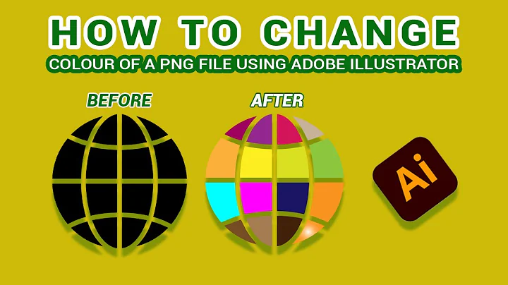 HOW TO CHANGE COLOR OF ANY PNG FILE IN ADOBE ILLUSTRATOR