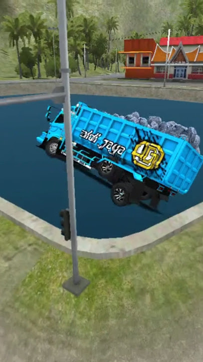 Sleepy Driver Ends Up in the Pool😭 #shorts#shortvideo #bussid #trending #subscribe