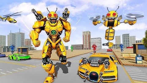 Bee Robot Car Transformation Game: Update Robot Car Games Android Walkthrough.