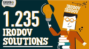 [1.235] - Problems in general Physics by I E Irodov: Solution by Saket Sir