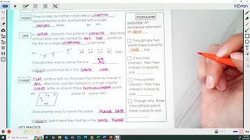 Points Lines Planes Teaching Video | Basics of Geometry | Collinear Coplanar Definition Postulate