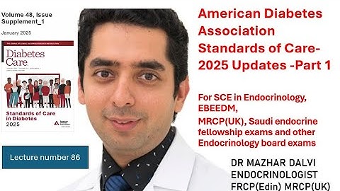 ADA 2025-American Diabetes Association -Standards of Care Guidelines Updates-Part 1
