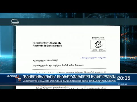 \"ნაცმოძრაობის\" მხარდაჭერილი რეზოლუცია