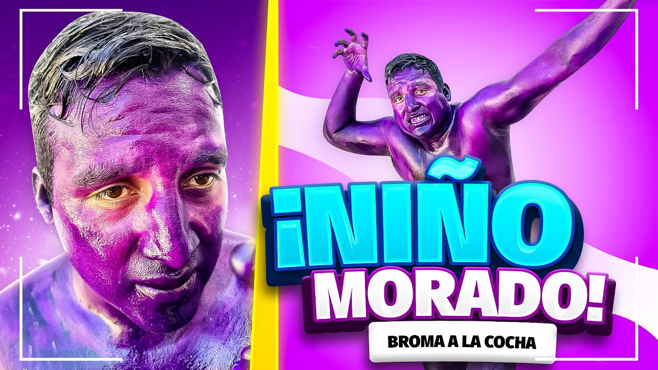 🔥BROMA A LA COCHA  LO CONVERTIMOS EN NIÑO MORADO 🔥
