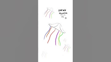 63 | JellyFish 🍤 5:00PM #shorts #procreate #animation