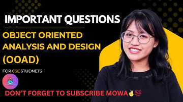 OBJECT ORIENTED ANALYSIS AND DESIGN IMPORTANT QUESTIONS || OOAD IMP QUESTIONS R20|| HOW TO PASS OOAD