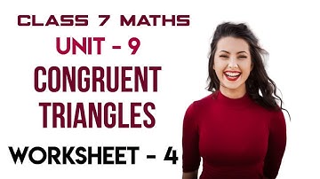 CLASS 7 MATHS // UNIT 9 // SOLUTION OF WORKSHEET 4 // DAV BOOKS //