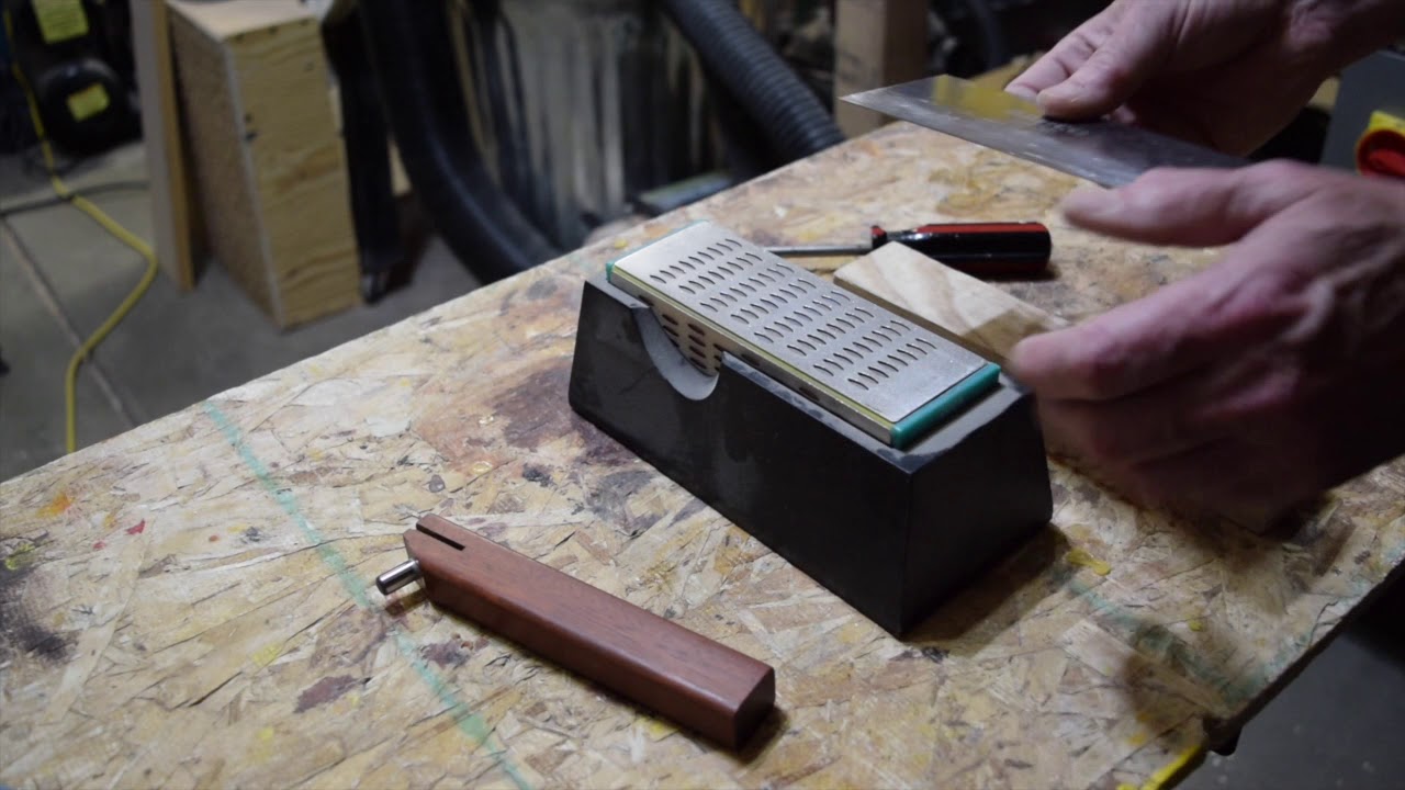 Sharpening A Cabinet Scraper For Woodworking Youtube