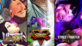 USF4 vs. SF5 vs. SF6: Juri Critical Art Comparison