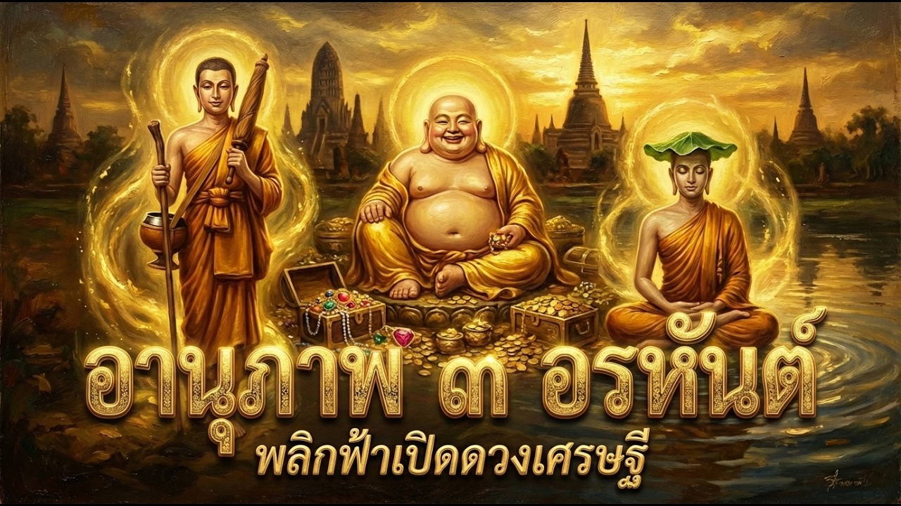 อานุภาพ 3 อรหันต์ พลิกชีวิตเปิดดวงเศรษฐี ฟังแล้วดี มีโชคลาภไม่คาดฝัน