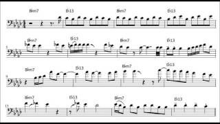 'Runaway Baby' Trombone Solo Transcription