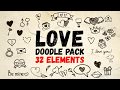 Love Doodle Pack - 32 elements