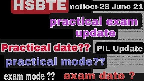Hsbte update/ pratical exam date and mode clear.#Hsbte #exam.