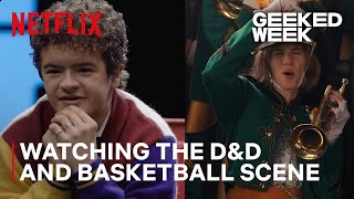 Stranger Things 4 | Watching the D&D and Basketball Scene | Netflix Geeked Week