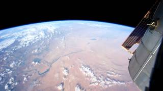 A spaceflight over Africa and the Middle East
