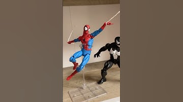 SPIDERMAN Display 🕸️ #marvellegends #spiderman #spidermantoys #actionfiguredisplay #mafex #figures