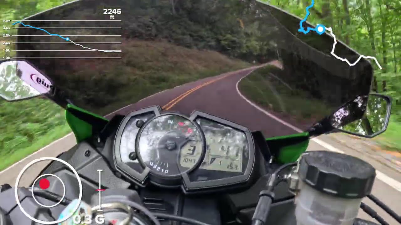 Kawasaki ZX6R POV Descending the Diamondback. Hindle slip-on