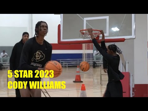 Cody Williams Colorado Signee 6’8 PG (5⭐️ ESPN #14 player in the Country), w/ Trainer Paul Suber.