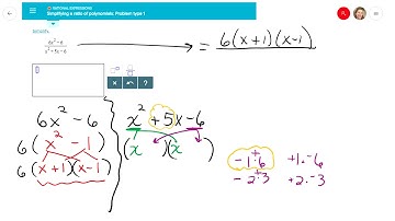 MAT 136 - Simplifying a ratio of polynomials: Problem type 1