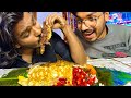 Kerala traditional pothichoru  and special papad curry eating and cooking