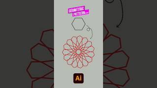 How to Make Islamic Geometric Pattern in Adobe Illustrator #graphicdesign #illustrator #shorts