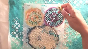 Texture with modeling paste by creative team member Ulyth Menenzes