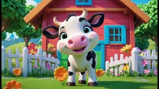 Baby Cow Say Moo Moo Moo | Fun Farm Sound Song for Kids | Sing, Learn, and Moo Along