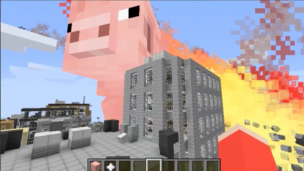 舞倉市に巨大豚を召喚したら世界が終わった マインクラフト Mod紹介 実況 Haru Youtube