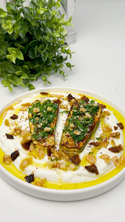 Air Fried Zucchini with Yoghurt!