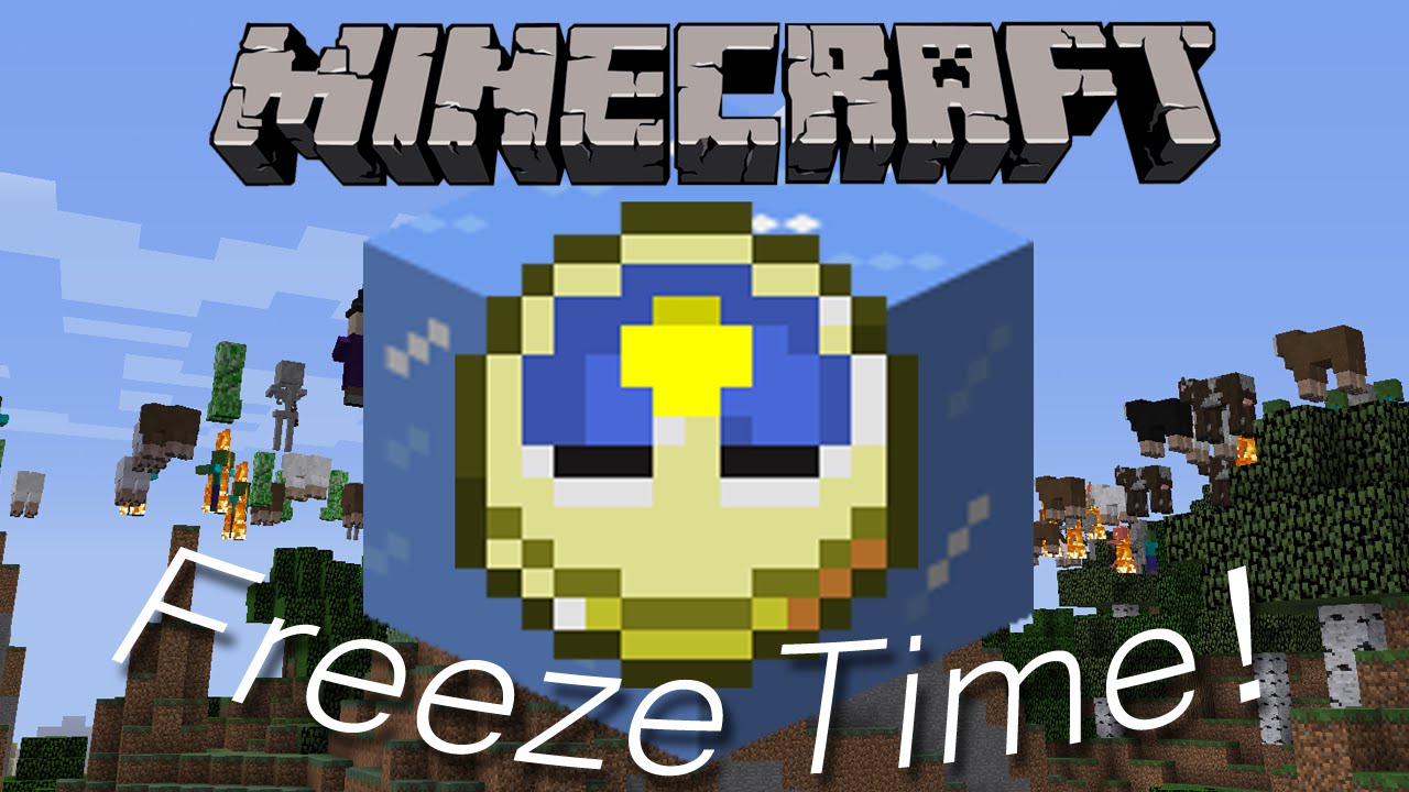 Minecraft Redstone  FREEZE TIME! Stop Mobs in MIDAIR! Minecraft 1.8 ( Minecraft Redstone Creations) 