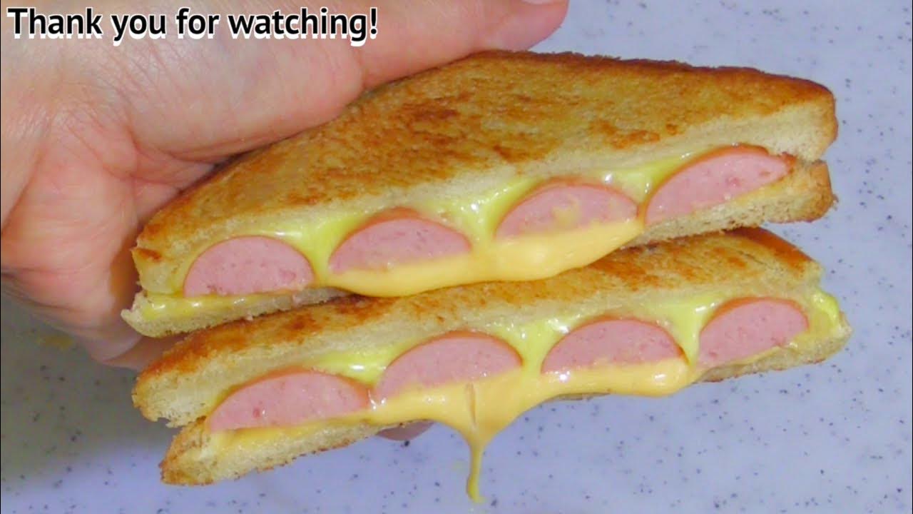 How to make Sausage Grilled Cheese Sandwich Recipe, Breakfast YouTube