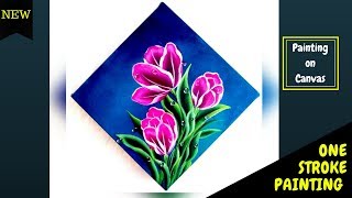 easy tulips painting canvas stroke quick pa enregistree depuis