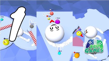 Snow Roll.io Gameplay Walkthrough #1 (Android, IOS)