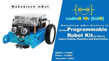 Makeblock mBot Bluetooth Version Programmable Robot Kit for Kids to Learn Coding, Robotics,