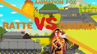 Бой с Первым Боссом Gamma vs Ratte - Реакция на Animation Fox (Мультики про танки анимация мульт ! )