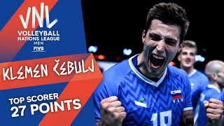 Most Impressive Attacks by Klemen Čebulj 🇸🇮  | Top Scorer | VNL 2021