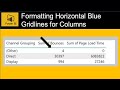 Power BI Table Formatting - Changing Blue Horizontal Line for Columns