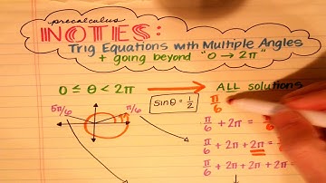 Precalculus - Solving Trig Equations w/ Multiple Angles... and ALL Solutions PART 1 (Review + Notes)