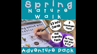 Spring nature walk scavenger hunt video preview